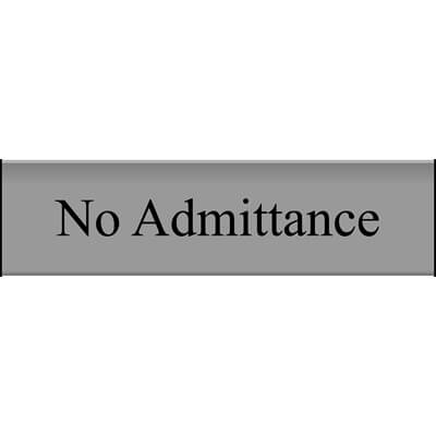 No admittance door sign