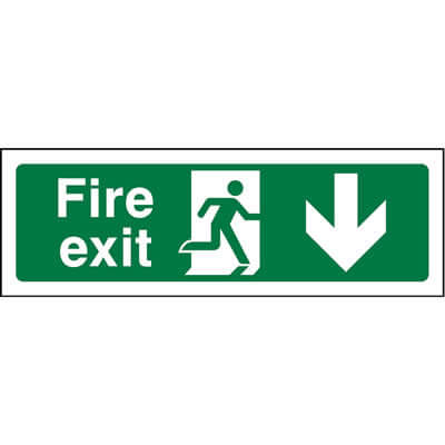Fire exit below