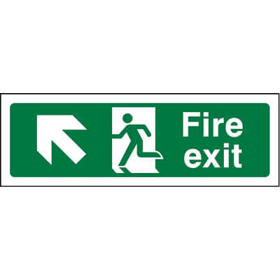 Fire exit left up sign