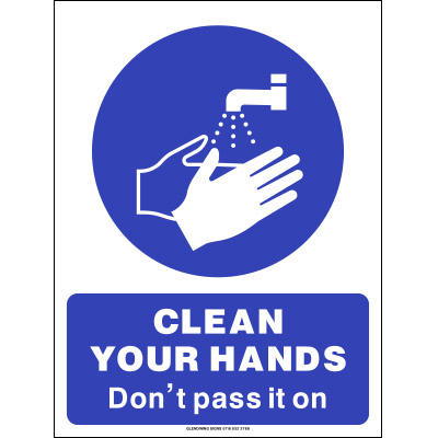 clean your hands sign for schools