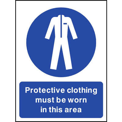 Protective Clothing Must Be Worn in This Area Sign