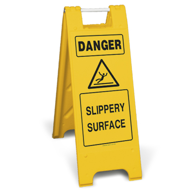 Slippery surface floor sign