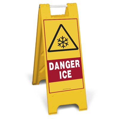 Danger Ice Sign Stand