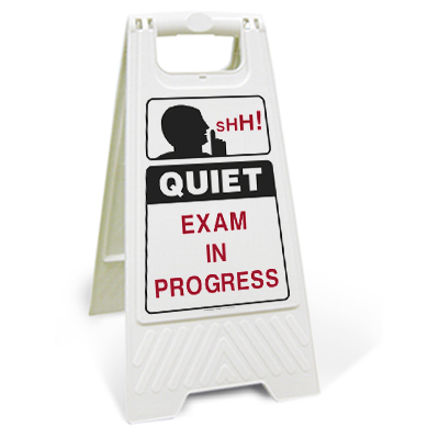 Quiet Exam in Progress Floor Sign