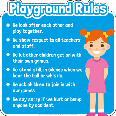 Playground Rules Sign Board