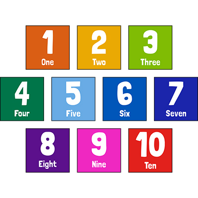 Square Fun Number Sign Set 1-10