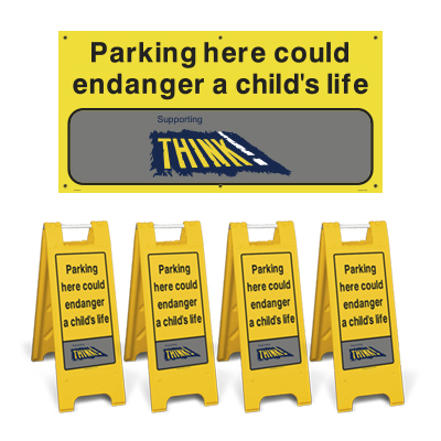 Think! Road Safety Sign Pack - Large