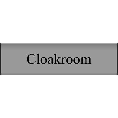 Cloakroom sign