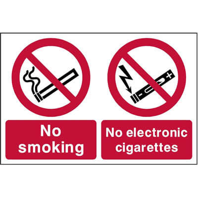 No smoking no electronic cigarettes sign