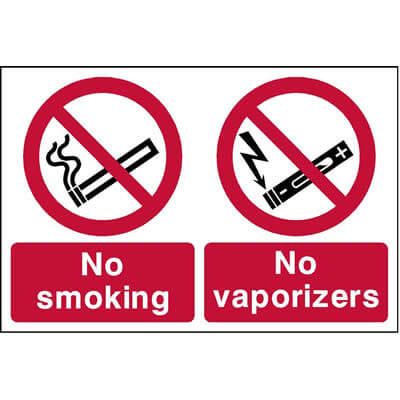 No smoking no vaporizers sign