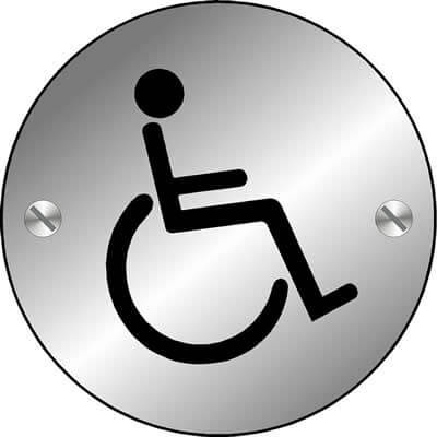 Disabled door sign