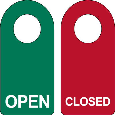 Open Closed Hanging Door Sign