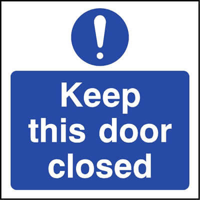 Keep this door closed (Symbol)