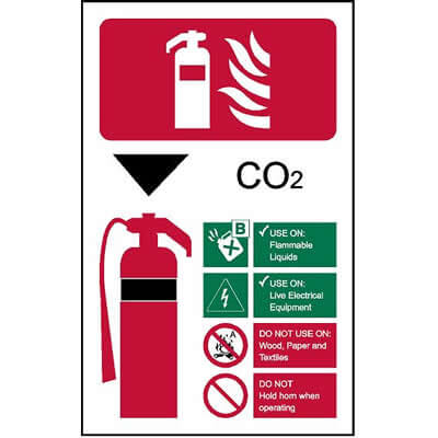 Extinguisher Code - CO2 Sign