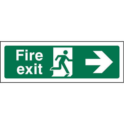 Fire exit right sign