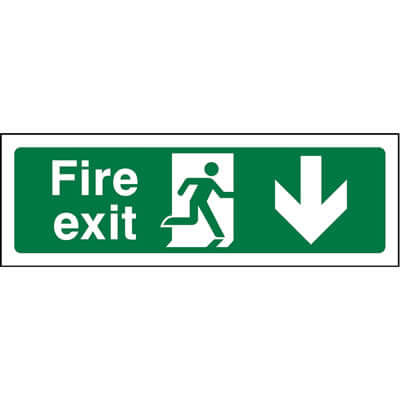 Fire Exit Below Sign