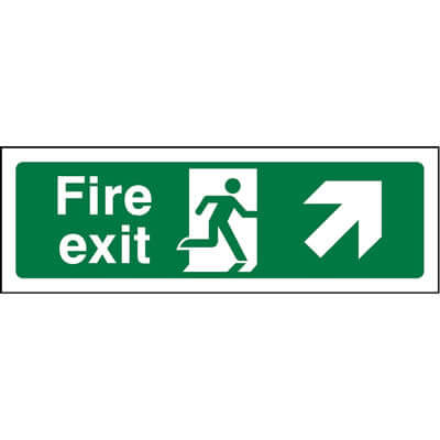 Fire exit right up sign