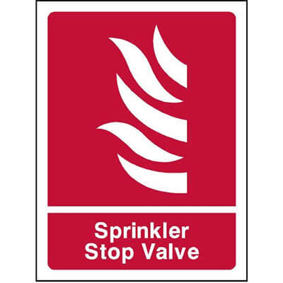 Sprinkler Stop Valve Sign