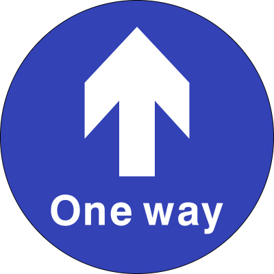 one way floor sticker