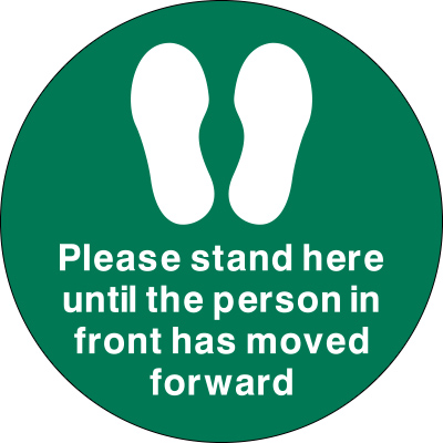 Please stand here floor marker