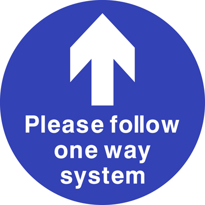 one way system floor sticker