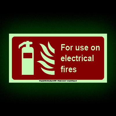 glow in the dark fire sign