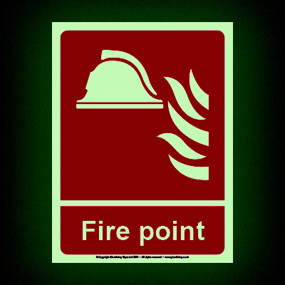 Fire Point Glow-in-the-dark Sign