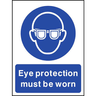 Eye Protection Must Be Worn Sign