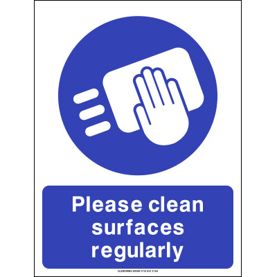 clean surfaces signs for schools
