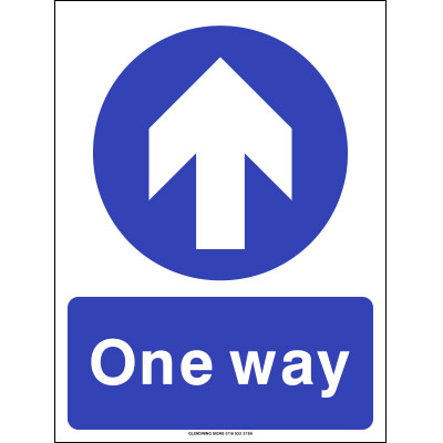 One way ahead sign