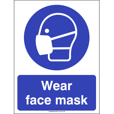 Wear face mask sign