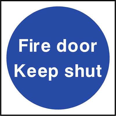 Fire door keep shut sign