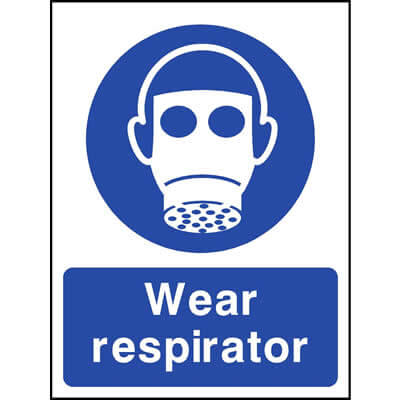 Wear respirator sign