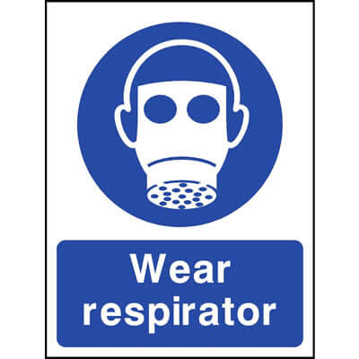 Wear respirator sign