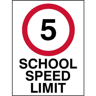 School speed limit 5mph