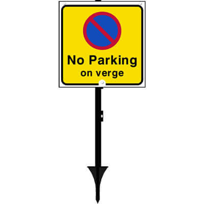 No parking on verge sign