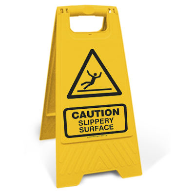 Slippery surface floor sign