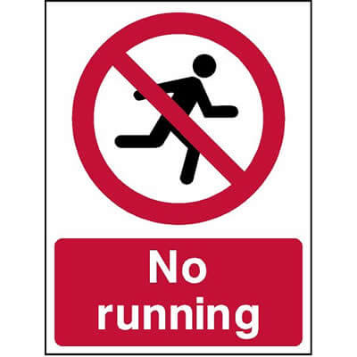 No running sign