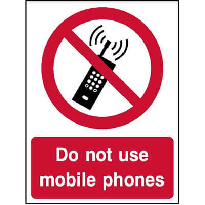 no mobile phones sign