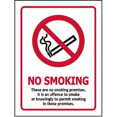 Scotish No Smoking Law Sign