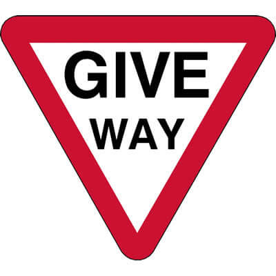 Give way sign