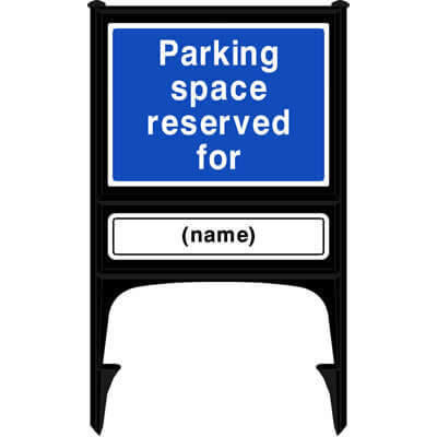 Parking space reserved for sign