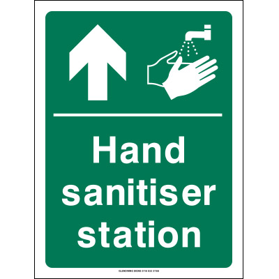 Hand Sanitiser Station Ahead Sign