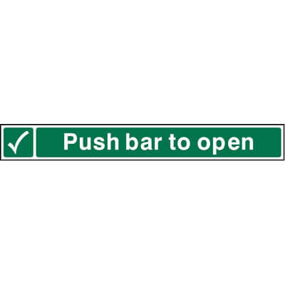 Push bar to open sign