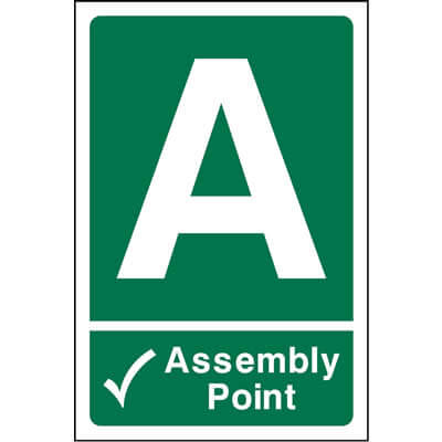 Assembly point location sign