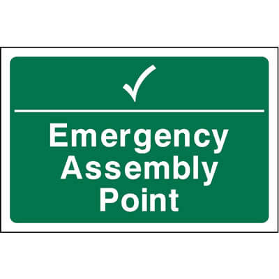 Emergency assembly point sign