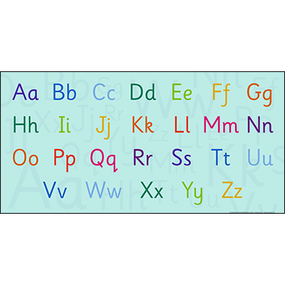 Handwriting Alphabet Sign Board