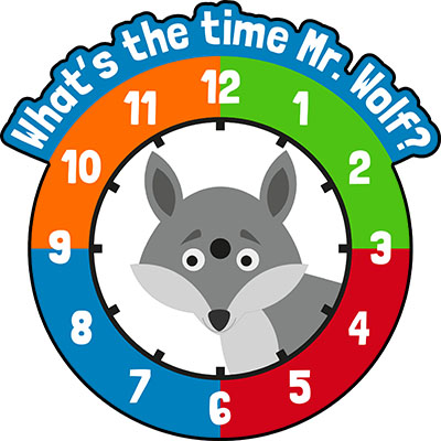 What's the time Mr Wolf? Whiteboard Clock