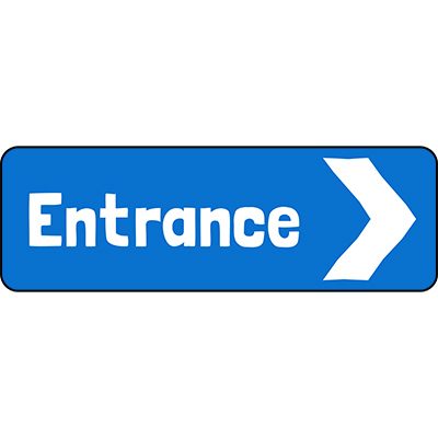 Entrance Right Arrow Direction Sign