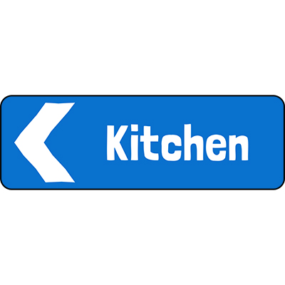 Kitchen Left Arrow Direction Sign
